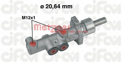 Metzger Hauptbremszylinder [Hersteller-Nr. 202-404] für Seat, Skoda, VW von METZGER