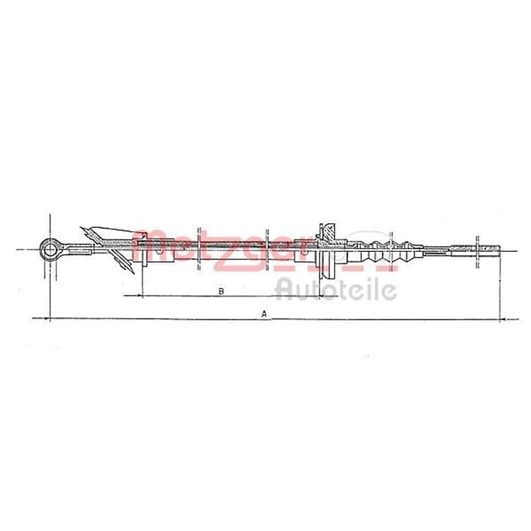 Metzger Kupplungsseil Citroen C25 Fiat Ducato Talento Peugeot J5 von METZGER