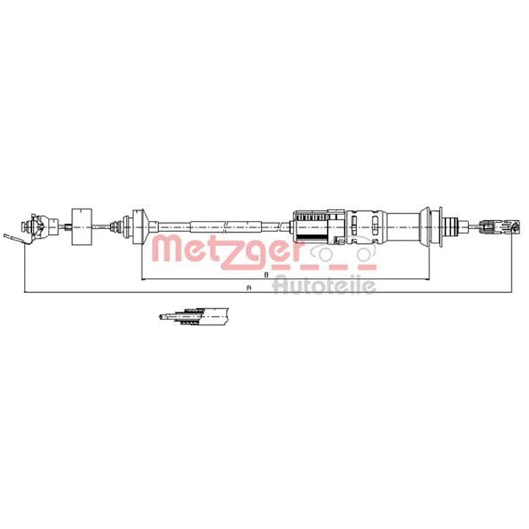 Metzger Kupplungsseil Citroen Evasion Jumpy Lancia Zeta Peugeot Expert von METZGER