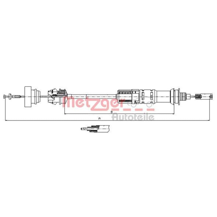 Metzger Kupplungsseil Citroen Fiat Peugeot von METZGER