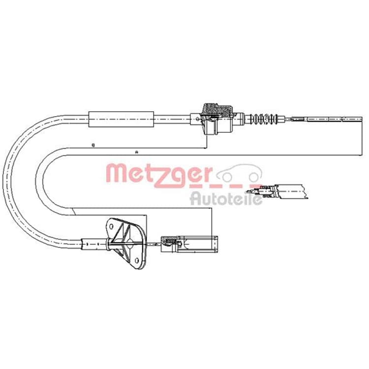 Metzger Kupplungsseil Fiat 500 Panda Ford Ka von METZGER