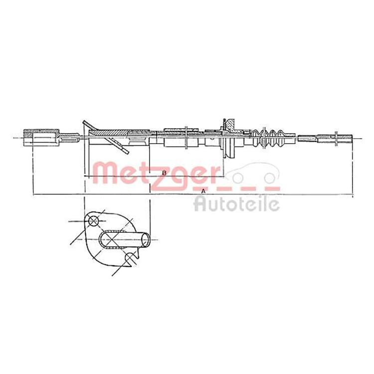 Metzger Kupplungsseil Fiat Cinquecento Seicento von METZGER