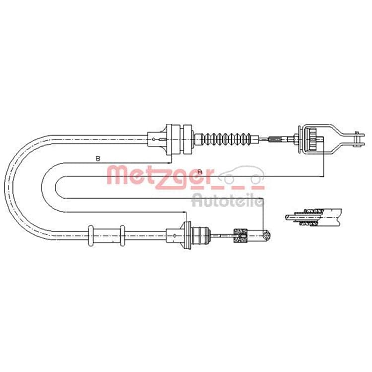 Metzger Kupplungsseil Nissan Micra von METZGER
