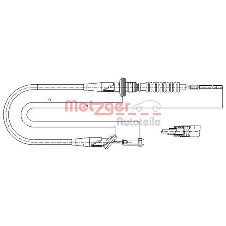 Metzger Kupplungsseil Opel Agila von METZGER