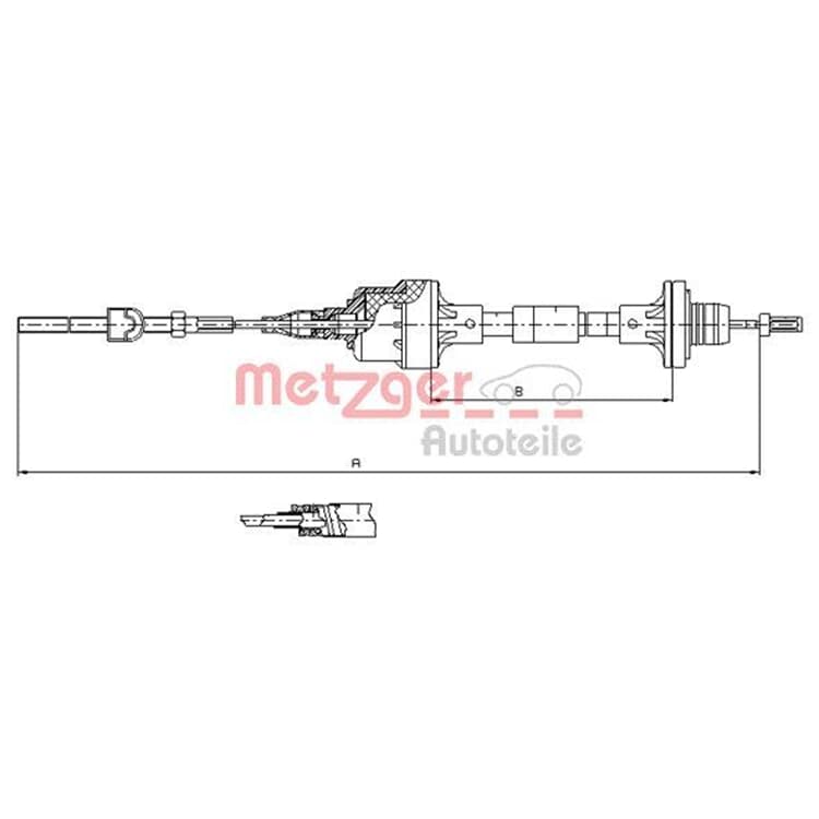 Metzger Kupplungsseil Opel Astra F CC Cabriolet T92 Caravan Kasten von METZGER