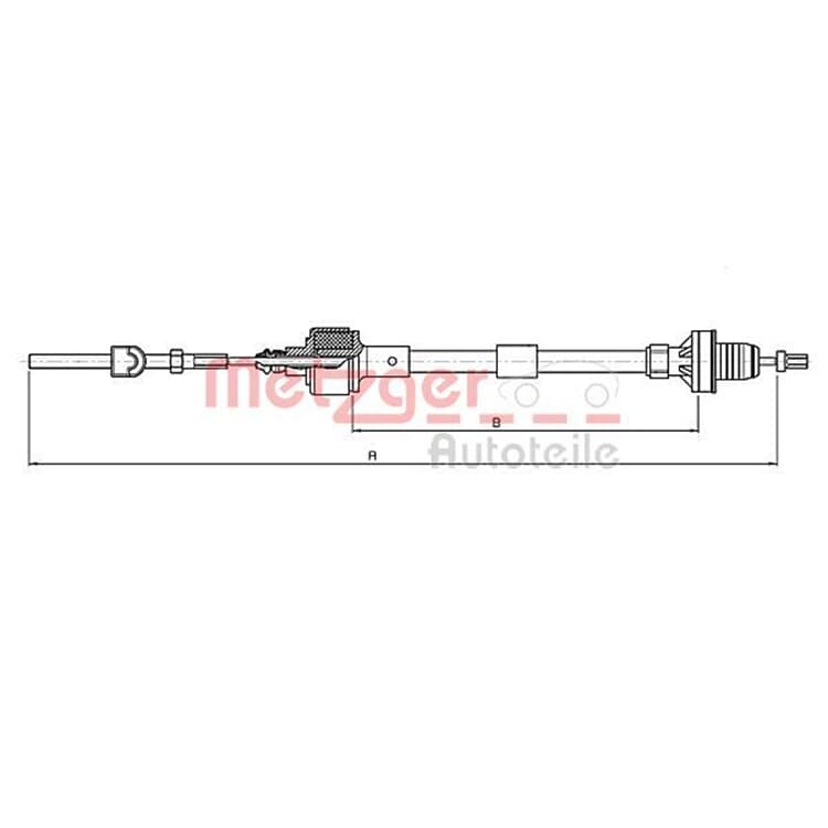 Metzger Kupplungsseil Opel Corsa B Tigra von METZGER