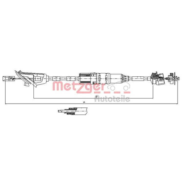 Metzger Kupplungsseil Peugeot 106 von METZGER