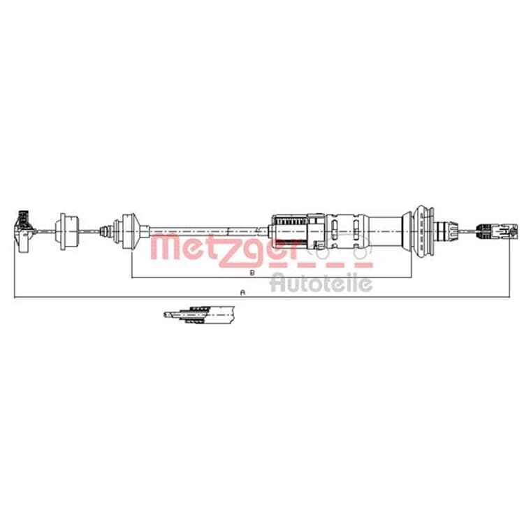 Metzger Kupplungsseil Peugeot 206 206+ von METZGER