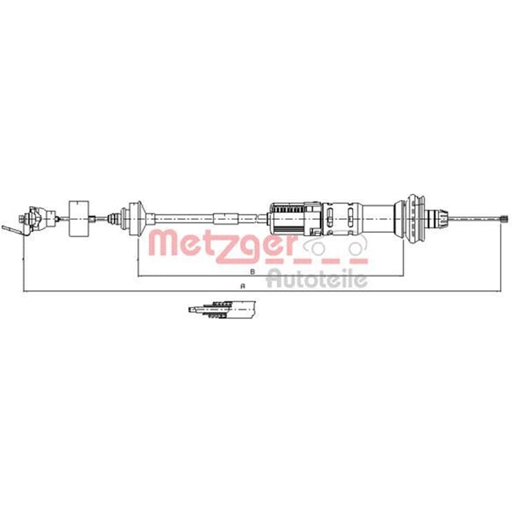 Metzger Kupplungsseil Peugeot 206 206+ von METZGER