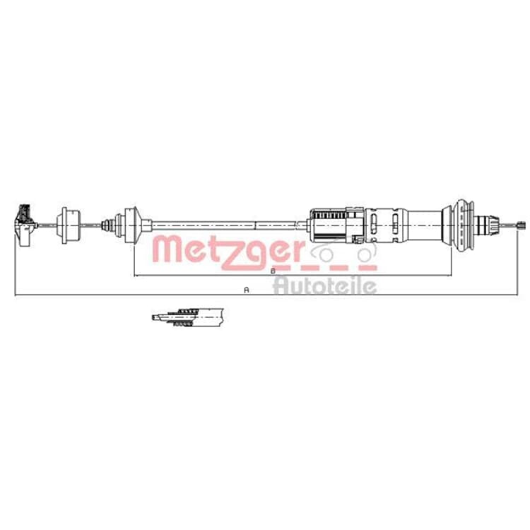 Metzger Kupplungsseil Peugeot 206 206+ von METZGER