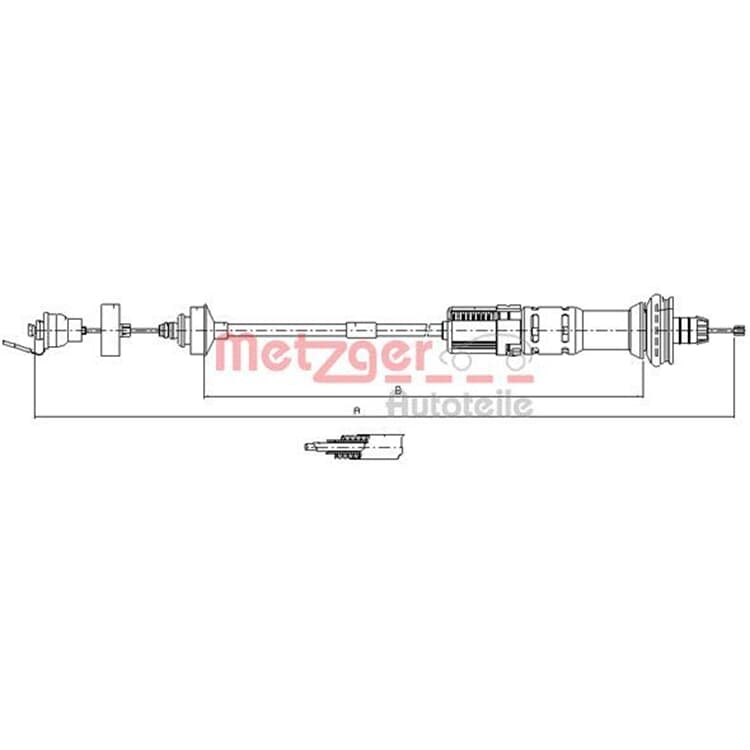 Metzger Kupplungsseil Peugeot 206 206+ von METZGER