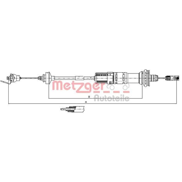 Metzger Kupplungsseil Peugeot 206 von METZGER