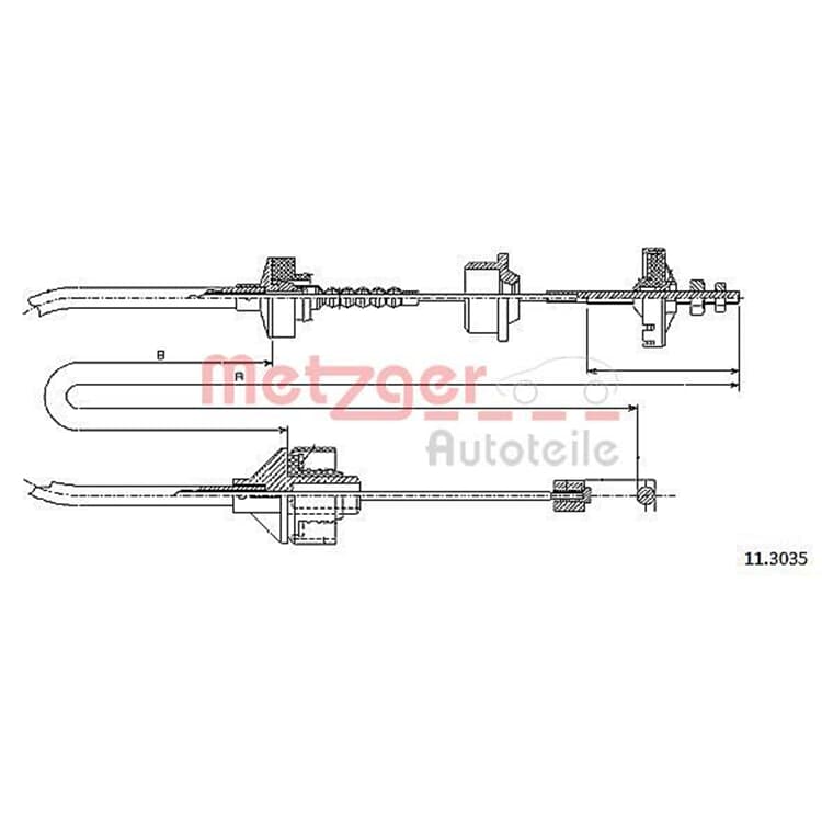 Metzger Kupplungsseil Peugeot 306 von METZGER