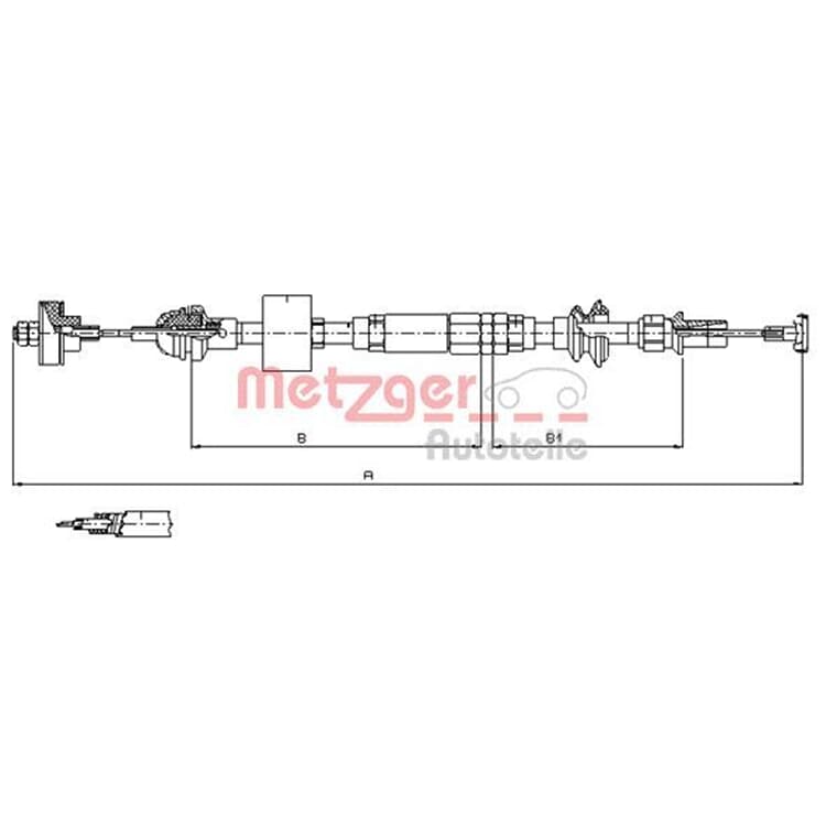 Metzger Kupplungsseil Seat Arosa Inca VW Caddy Lupo Polo von METZGER