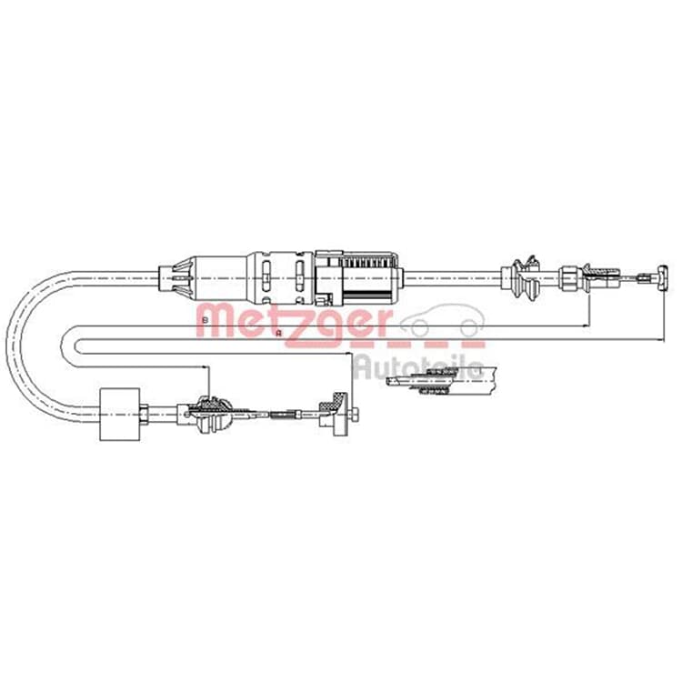 Metzger Kupplungsseil VW Polo 6N1 Van Kasten 86CF von METZGER