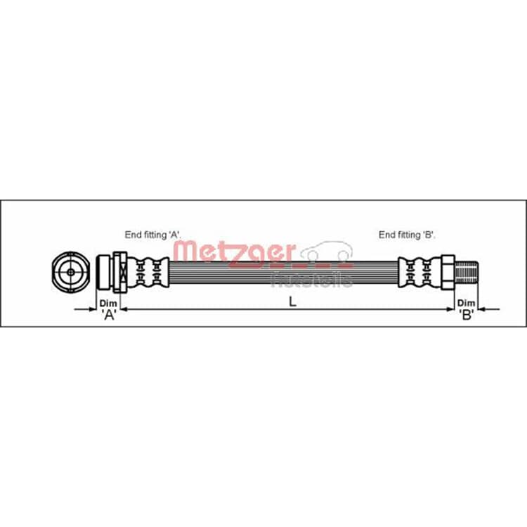 Metzger Metzger Bremsschlauch hinten Ford Mondeo III von METZGER