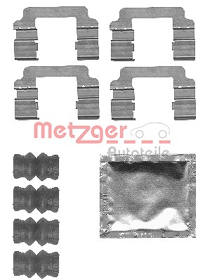 Metzger Montagesatz Bremsbeläge Scheibenbremse hinten [Hersteller-Nr. 109-1830] für Opel, Saab von METZGER