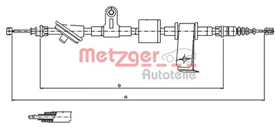 Metzger Seilzug, Feststellbremse [Hersteller-Nr. 12.0101] für Alfa Romeo von METZGER