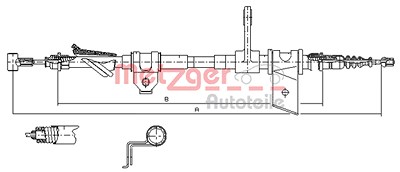 Metzger Seilzug, Feststellbremse [Hersteller-Nr. 451.11] für Alfa Romeo von METZGER