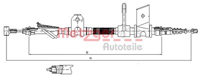 Metzger Seilzug, Feststellbremse [Hersteller-Nr. 451.12] für Alfa Romeo von METZGER