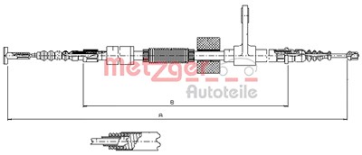 Metzger Seilzug, Feststellbremse [Hersteller-Nr. 251.32] für Alfa Romeo von METZGER