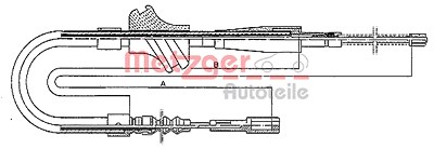 Metzger Seilzug, Feststellbremse [Hersteller-Nr. 10.409] für Audi von METZGER