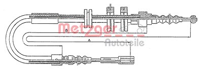 Metzger Seilzug, Feststellbremse [Hersteller-Nr. 10.4091] für Audi von METZGER