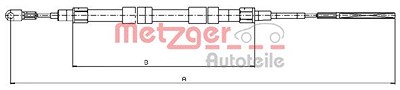 Metzger Seilzug, Feststellbremse [Hersteller-Nr. 10.4156] für BMW von METZGER