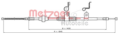 Metzger Seilzug, Feststellbremse [Hersteller-Nr. 17.2294] für Mitsubishi, Citroën von METZGER