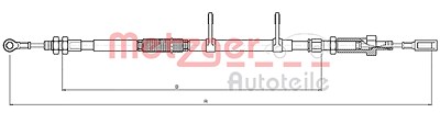 Metzger Seilzug, Feststellbremse [Hersteller-Nr. 10.4740] für Citroën, Fiat, Peugeot von METZGER