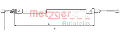 Metzger Seilzug, Feststellbremse [Hersteller-Nr. 10.4581] für Citroën von METZGER