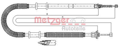 Metzger Seilzug, Feststellbremse [Hersteller-Nr. 641.12] für Fiat von METZGER