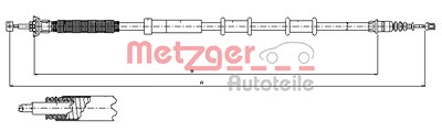 Metzger Seilzug, Feststellbremse [Hersteller-Nr. 12.0720] für Fiat von METZGER