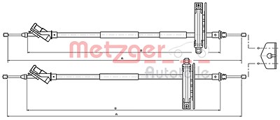 Metzger Seilzug, Feststellbremse [Hersteller-Nr. 10.5361] für Ford von METZGER