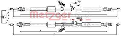 Metzger Seilzug, Feststellbremse [Hersteller-Nr. 10.5370] für Ford von METZGER