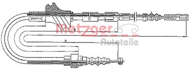 Metzger Seilzug, Feststellbremse [Hersteller-Nr. 10.4094] für Audi von METZGER