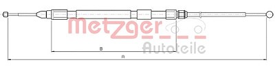 Metzger Seilzug, Feststellbremse [Hersteller-Nr. 10.4158] für BMW von METZGER