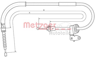 Metzger Seilzug, Feststellbremse [Hersteller-Nr. 10.4304] für Mini von METZGER