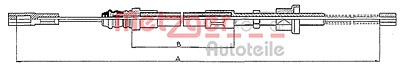 Metzger Seilzug, Feststellbremse [Hersteller-Nr. 10.471] für Citroën von METZGER