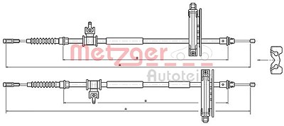 Metzger Seilzug, Feststellbremse [Hersteller-Nr. 10.5359] für Ford von METZGER