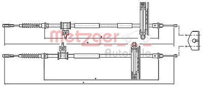 Metzger Seilzug, Feststellbremse [Hersteller-Nr. 10.5362] für Ford von METZGER