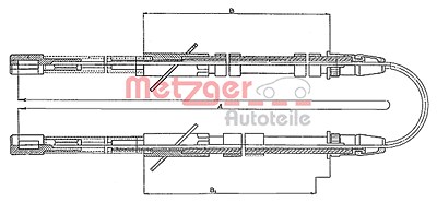 Metzger Seilzug, Feststellbremse [Hersteller-Nr. 10.562] für Lada von METZGER