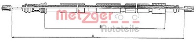 Metzger Seilzug, Feststellbremse [Hersteller-Nr. 10.6021] für Peugeot von METZGER