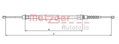 Metzger Seilzug, Feststellbremse [Hersteller-Nr. 10.6217] für Peugeot von METZGER