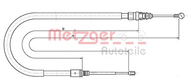 Metzger Seilzug, Feststellbremse [Hersteller-Nr. 10.6224] für Peugeot von METZGER