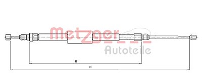 Metzger Seilzug, Feststellbremse [Hersteller-Nr. 10.6687] für Renault von METZGER