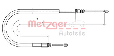 Metzger Seilzug, Feststellbremse [Hersteller-Nr. 10.6698] für Renault von METZGER