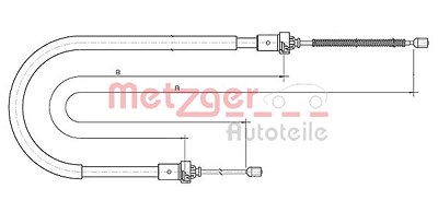 Metzger Seilzug, Feststellbremse [Hersteller-Nr. 10.6893] für Dacia von METZGER