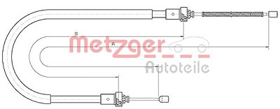 Metzger Seilzug, Feststellbremse [Hersteller-Nr. 10.6894] für Dacia von METZGER