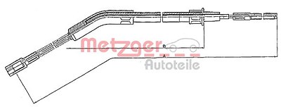 Metzger Seilzug, Feststellbremse [Hersteller-Nr. 10.702] für VW von METZGER